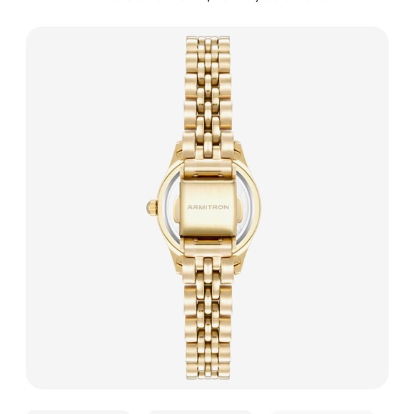 Armitron Gold-Tone Watch with Stone Dial